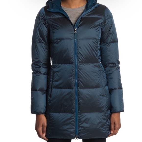 Blue Hooded Puffer Jacket - Picture 1 of 15